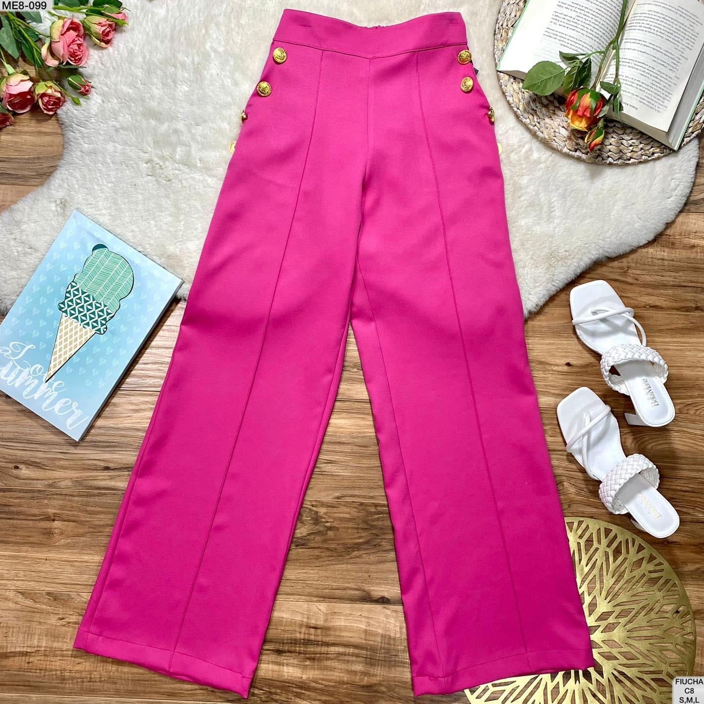 Pantalón de vestir campana con botones