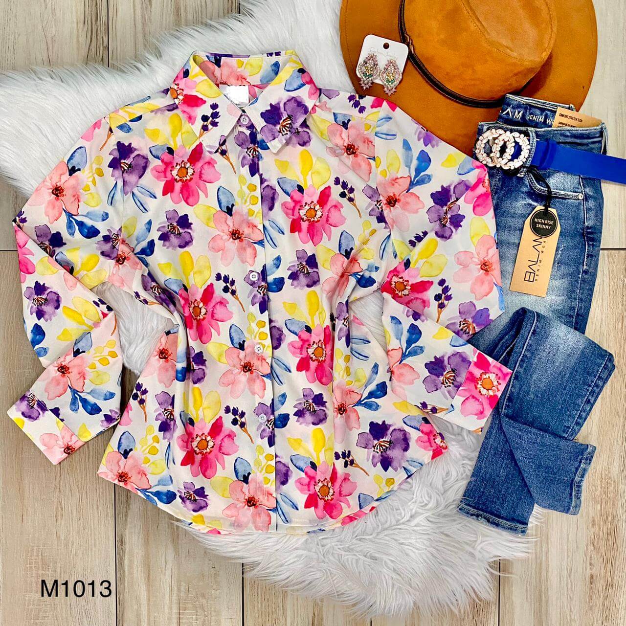 Camisa estampado flores