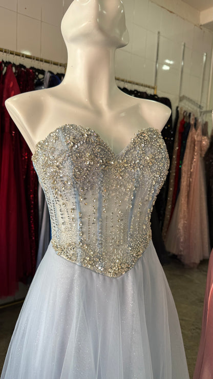 Vestido princesa corset con pedrería
